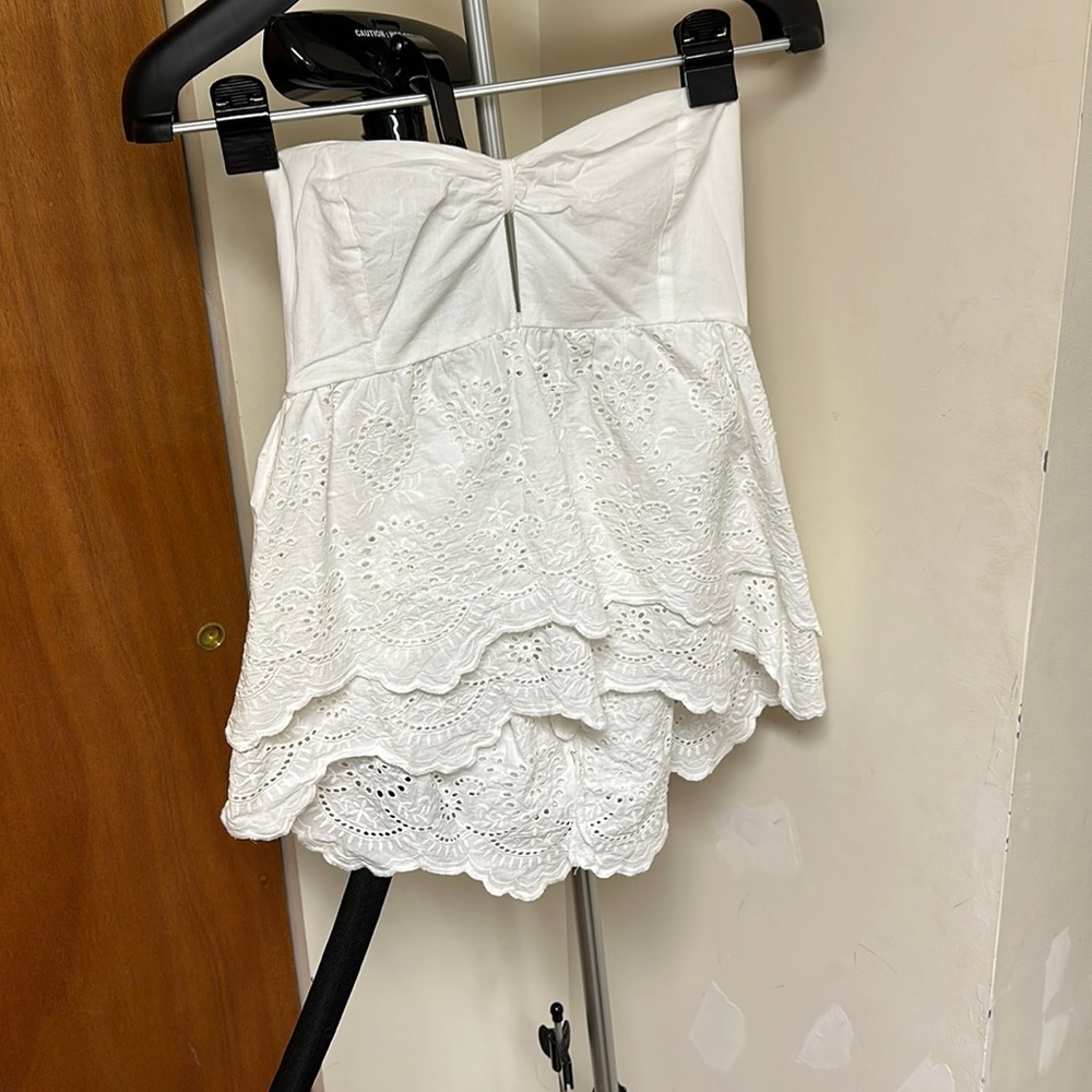 Brand new white mermaid top, worn once for this picture only
